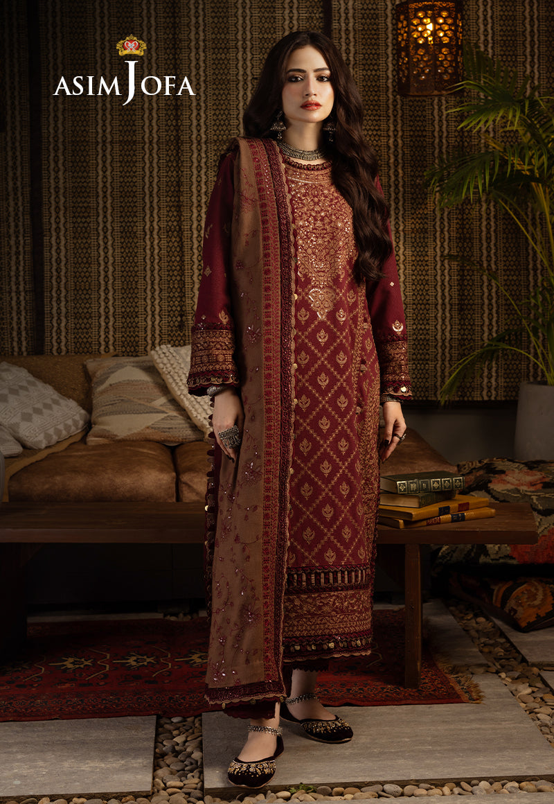 AJKT-06 EMBROIDERED COTTON KARANDI 3 PCS