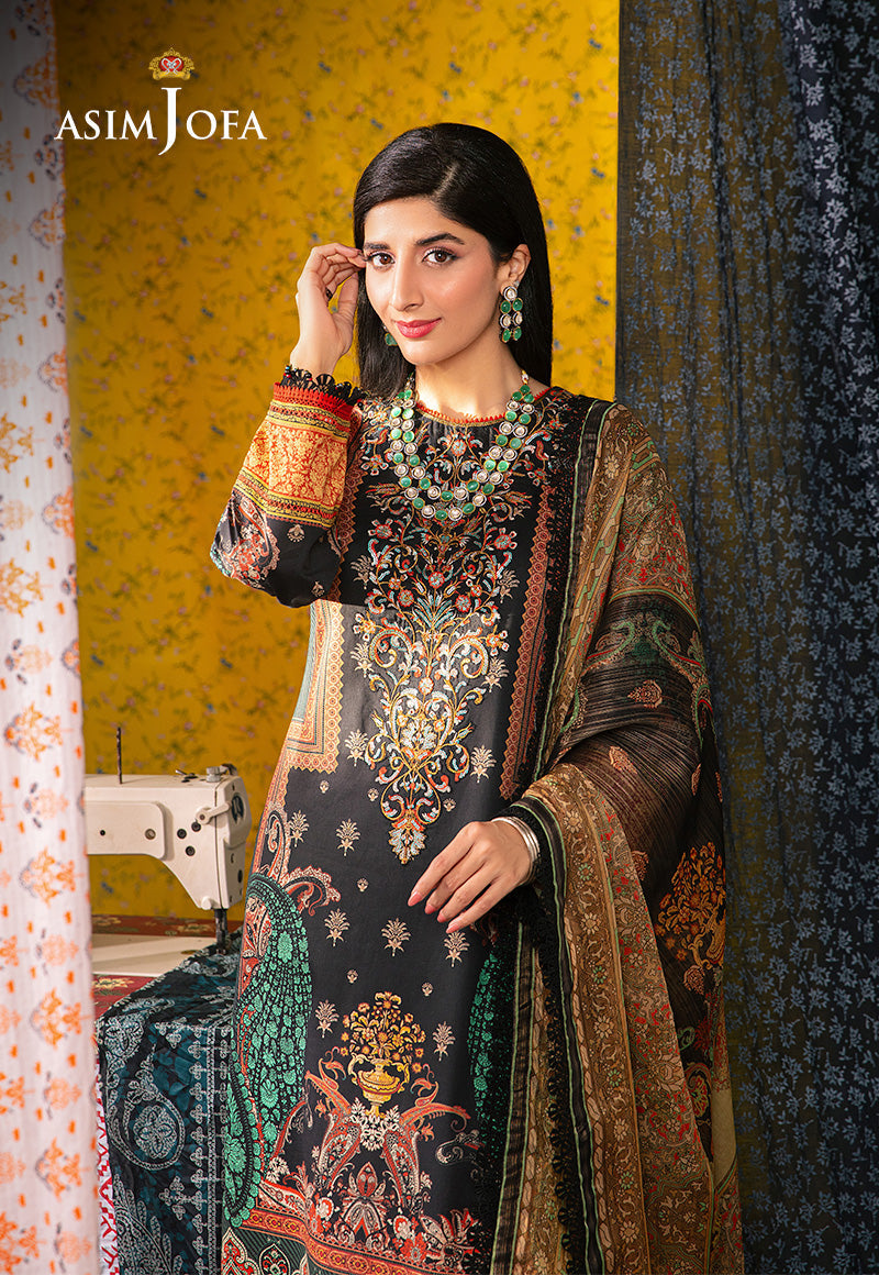 AJARP-18 PRINTED LAWN STITCHED 3 PCS