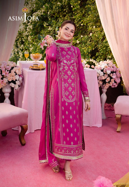 AJMJ-21 EMBROIDERED LAWN SILK  3 PCS