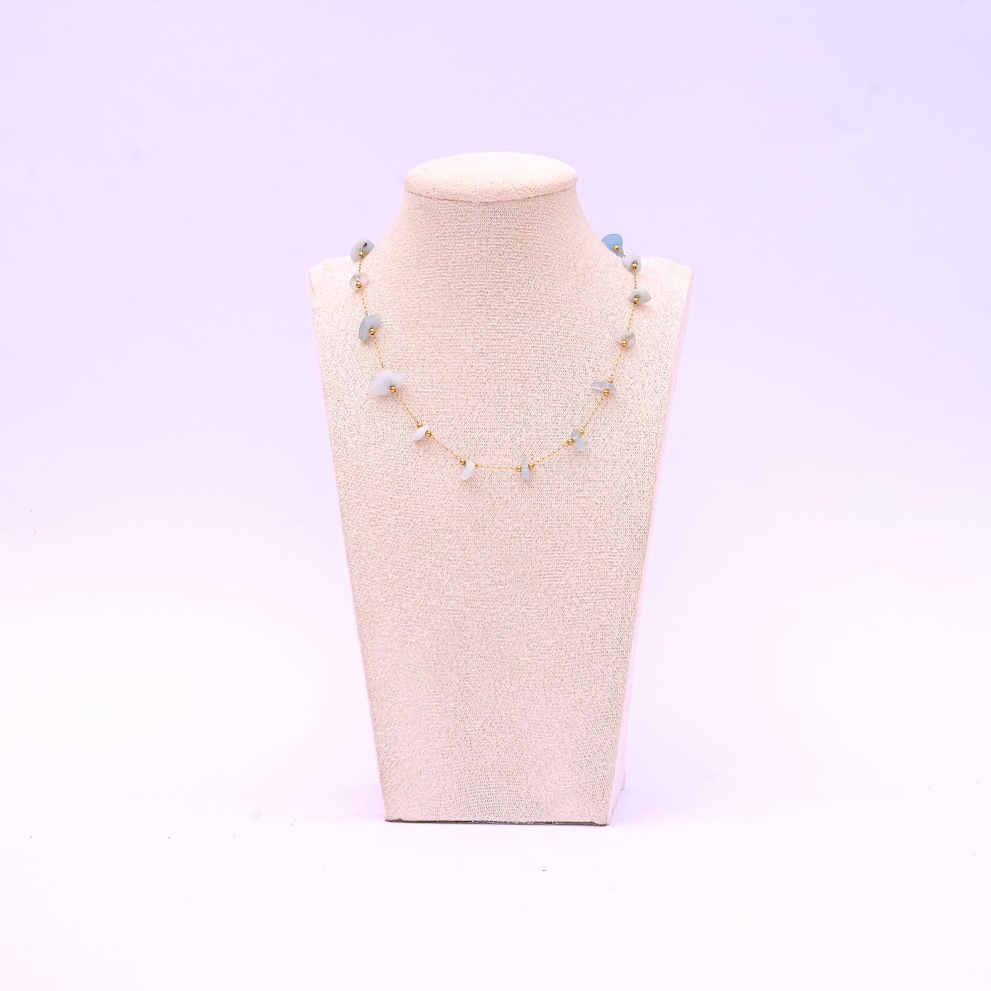 Uncut Beauty Necklace Aquamarine (Blue)