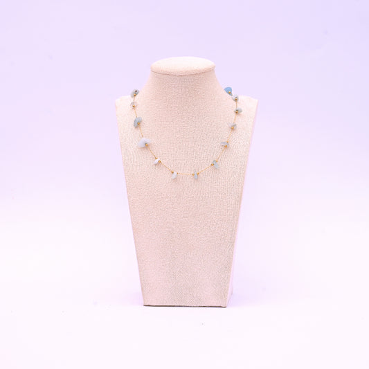 Uncut Beauty Necklace Aquamarine (Blue)