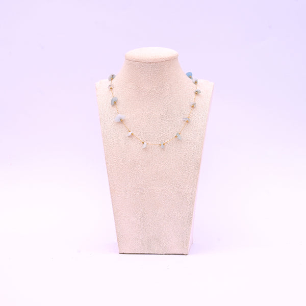 Uncut Beauty Necklace Aquamarine (Blue)
