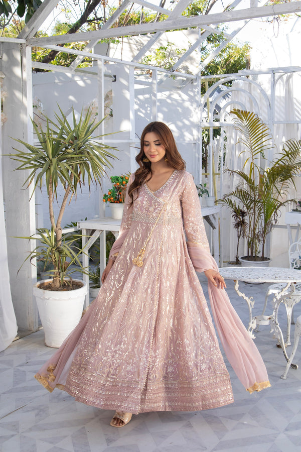 Manahils Stitched Formals Kurti 105-Lilac