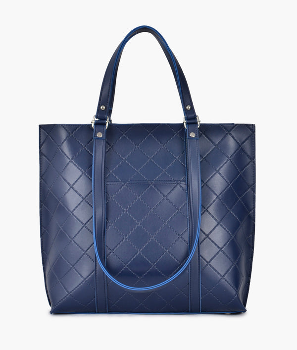 RTW Creation - Blue quilted tote bag