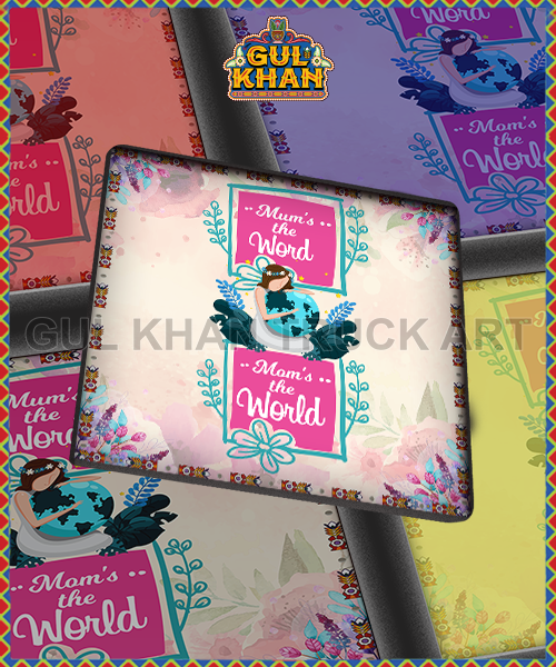 Mom's The world Printed Coaster Design