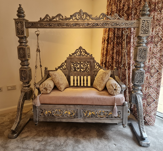 Swati Black and Gold 2 Seater Jhoola