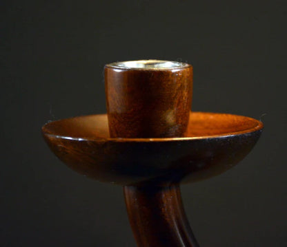 Handmade Antique Wooden Candle Holder