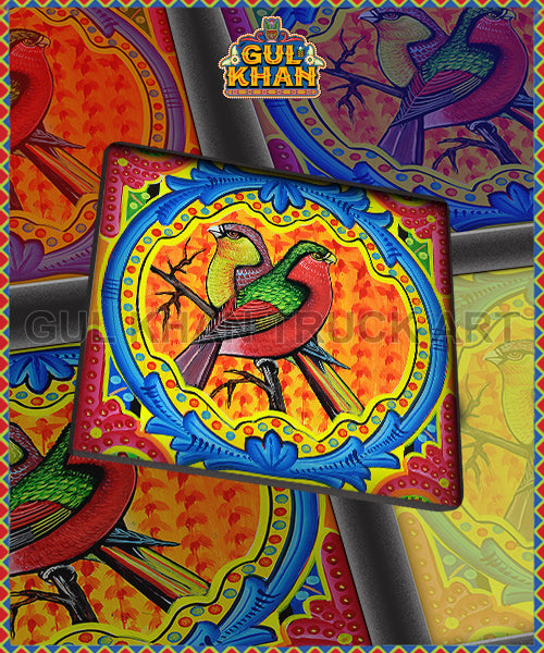 Red & Yellow Birds Printed Coaster Design