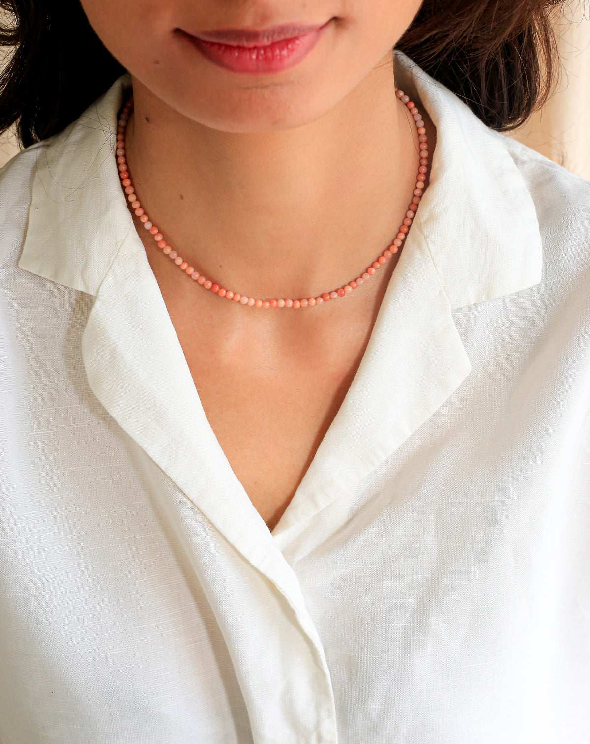 The Timeless Stone Necklace Peach