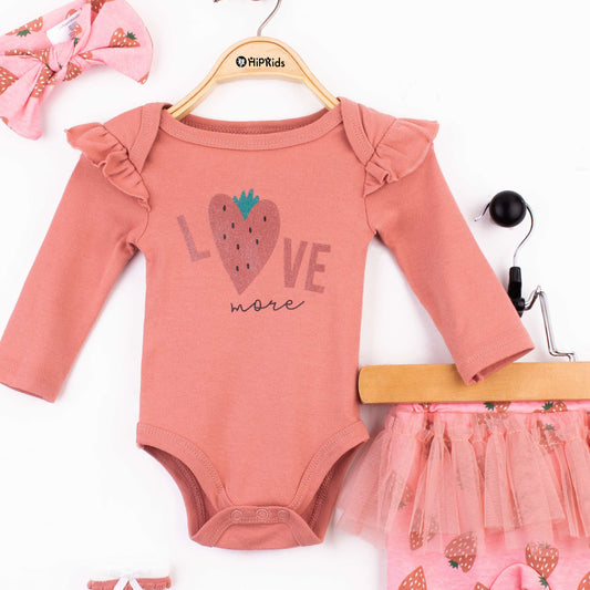 Baby Girl 4 Piece Set Love More Print