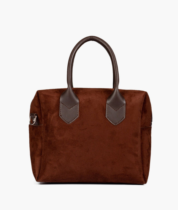 RTW Creation - Dark brown suede mini bowling bag