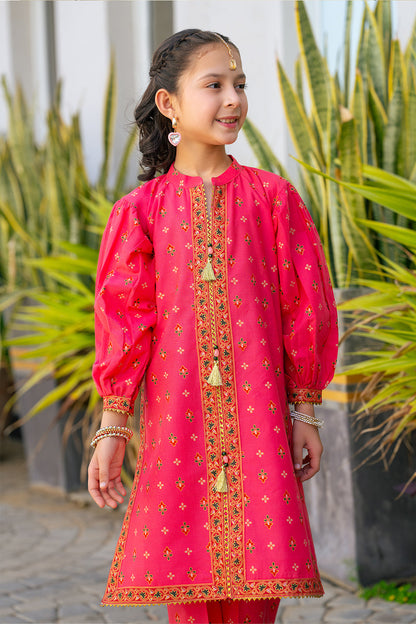 K-SFC-016, Screen gold PRINTED SHIRT AND PLAZZO