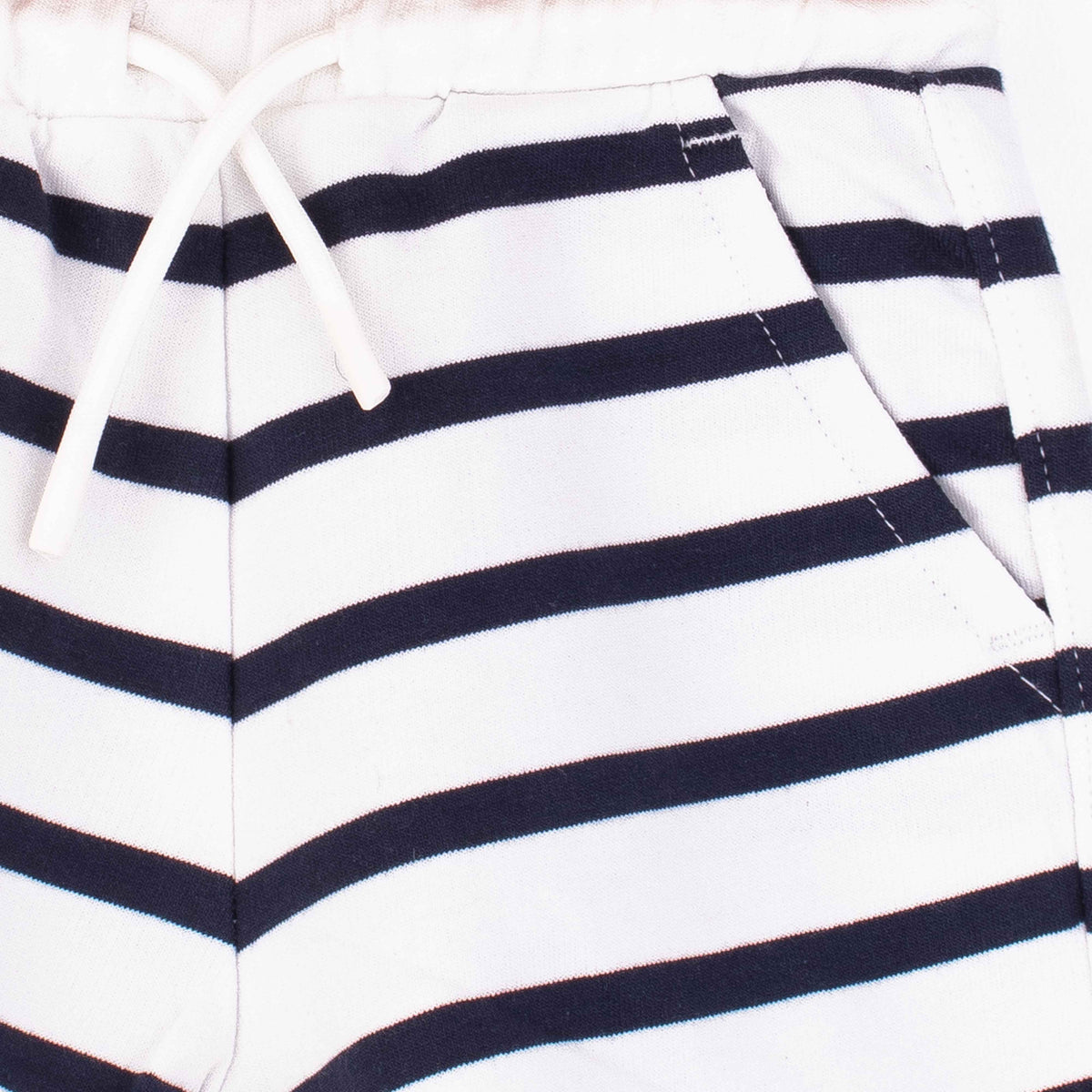 MNG Baby Boy Navy Stripes Print Shorts