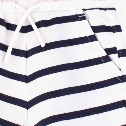 MNG Baby Boy Navy Stripes Print Shorts