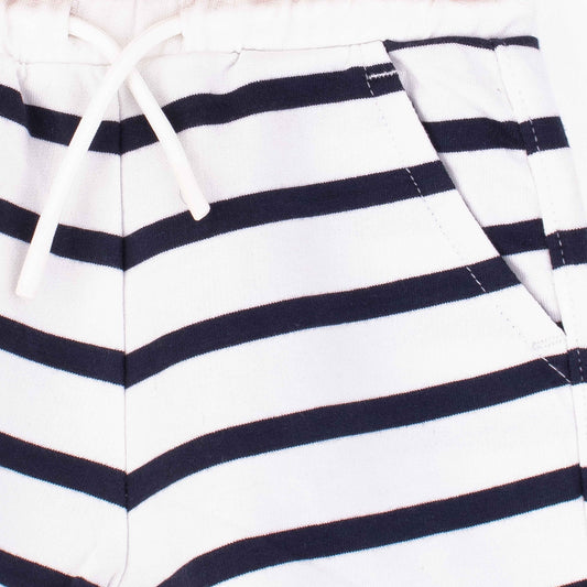 MNG Baby Boy Navy Stripes Print Shorts