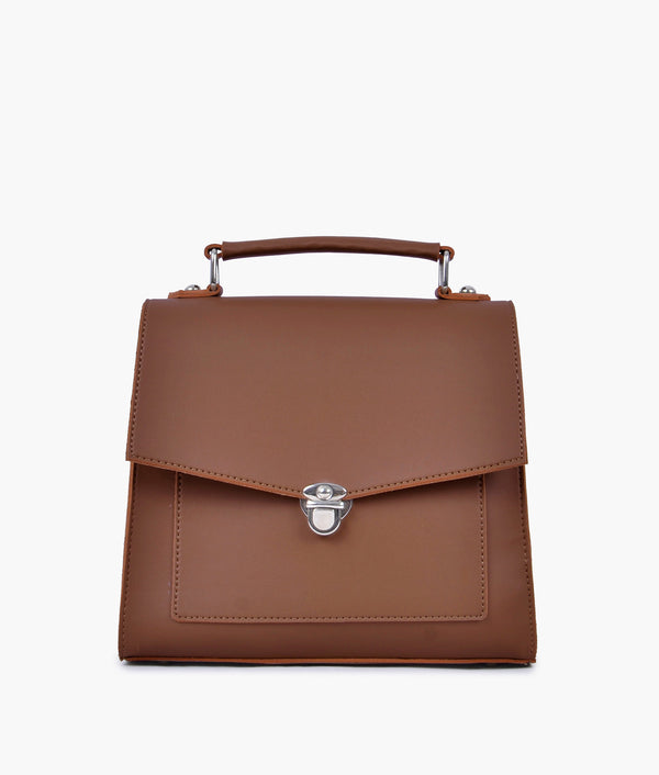 RTW Creation - Brown push-lock messenger bag
