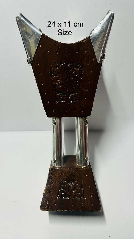 Immerse Yourself in Tradition with our Dark Brown Wooden Bakhoor Incense Burner