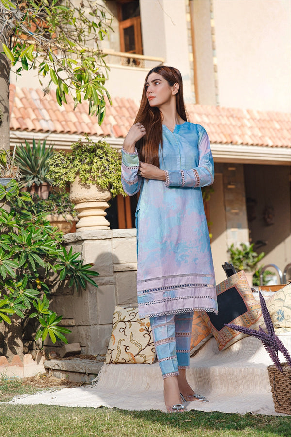 Feathers Unstitched 2 Piece Winter Collection-COTTON CANDY-NJV057