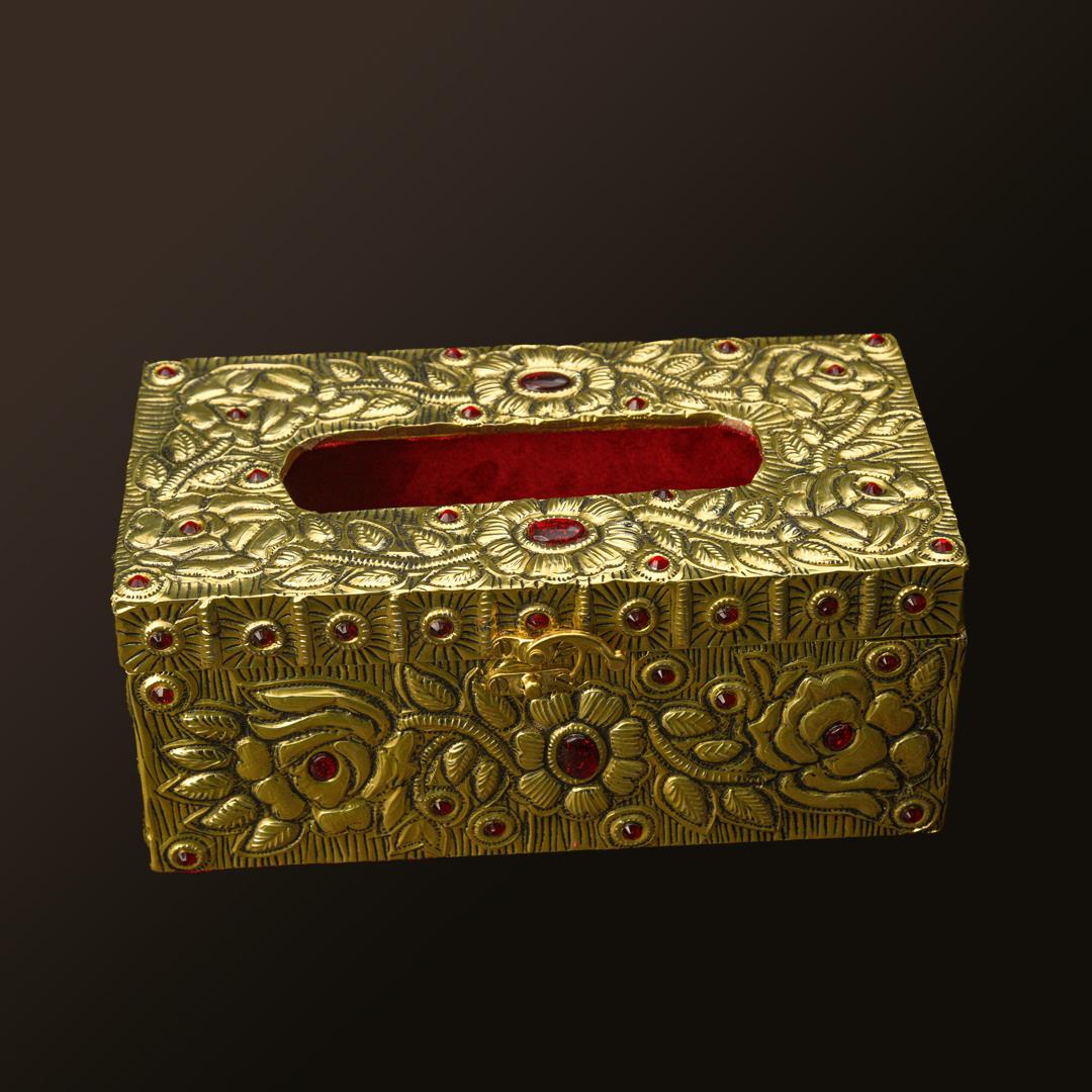 TISSUE BOX GOLDEN