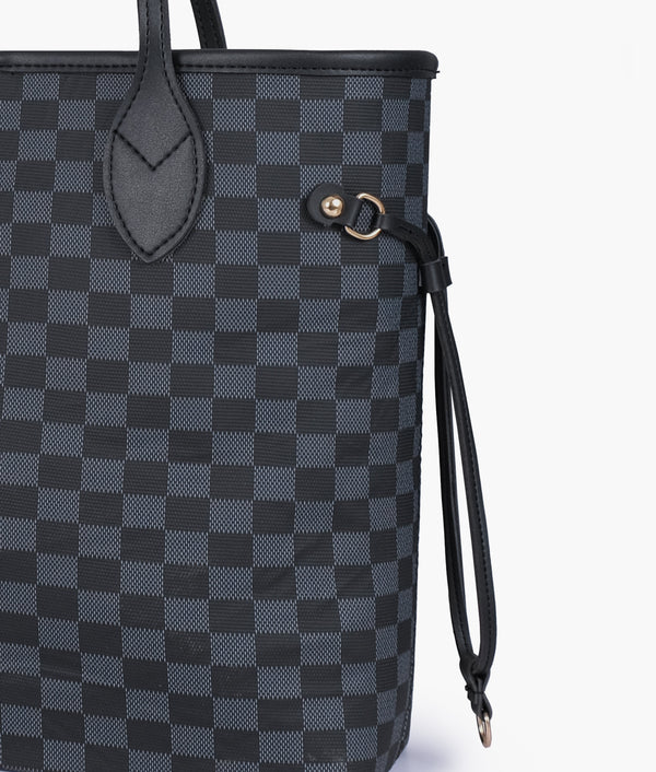 RTW Creation - Black checkered neverfull tote bag