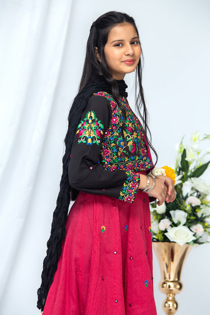 3PCS Jacquard Suit Shirt, Dupatta & Cotton Trouser SKU: EMB-039