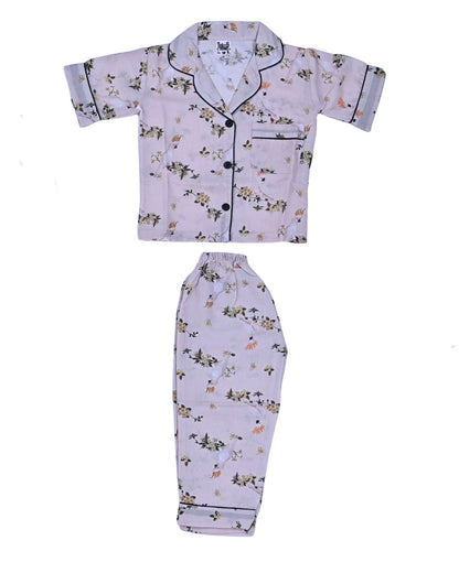 Kids klub cozy sleepwear breathable & light weight pajama set-animal-3