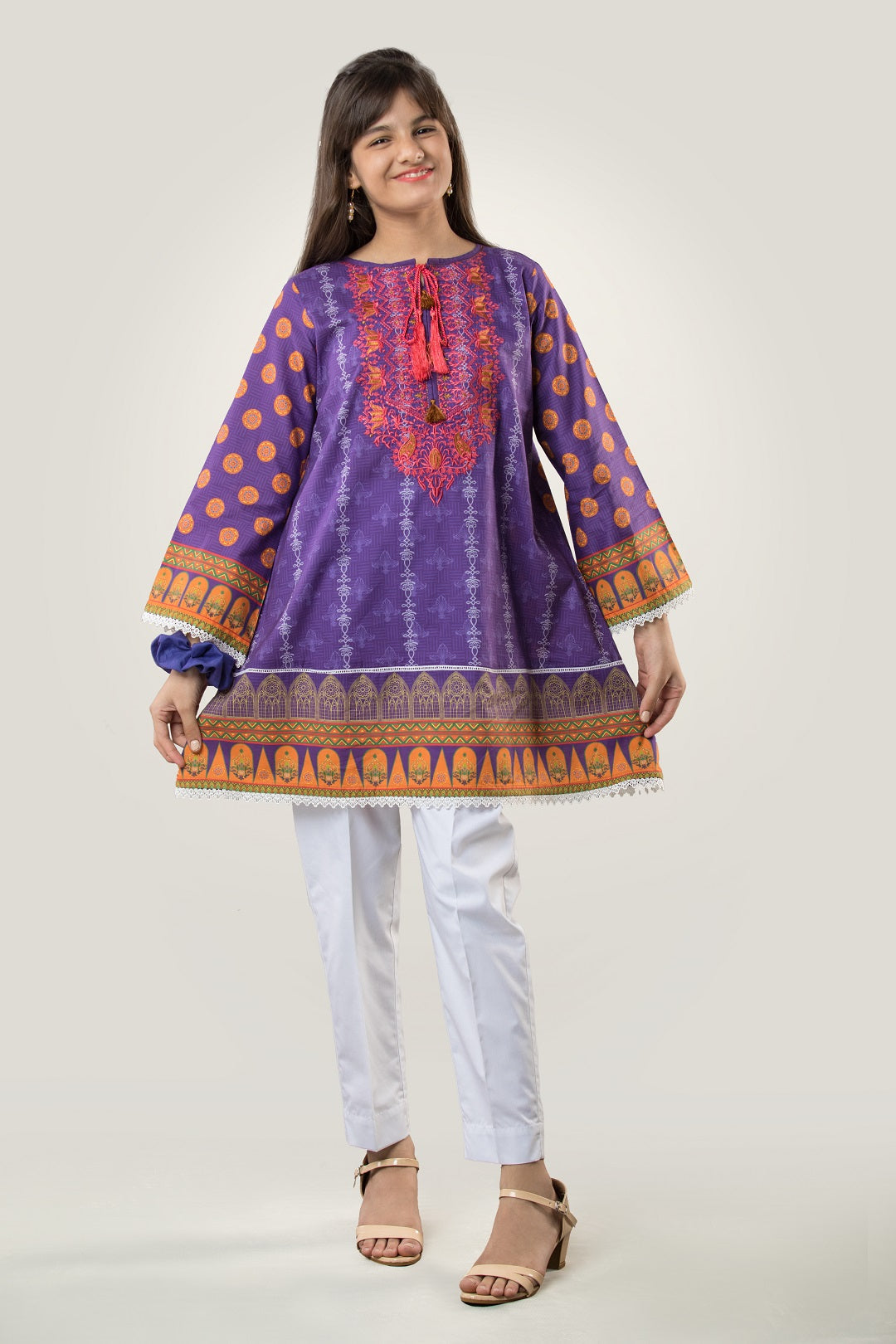 PRK-007 Embroidred Digital Printed Lawn Kurti