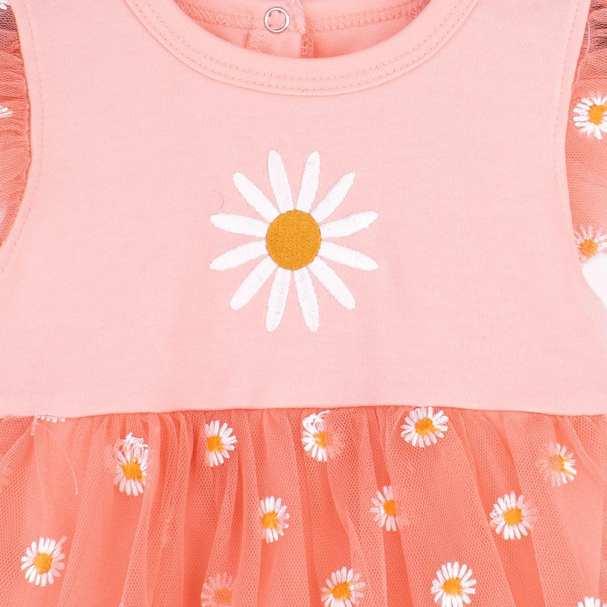 Baby Girl 2 Piece Set Toto Frock Peach Sun Flower