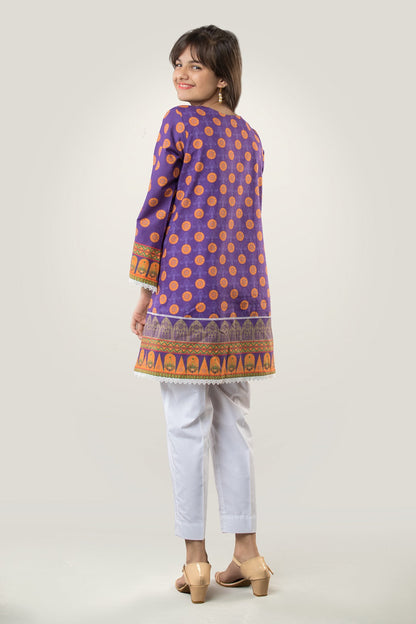 PRK-007 Embroidred Digital Printed Lawn Kurti
