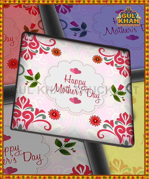 Happy Mother's Day Red Roses Printed Coaster Design
