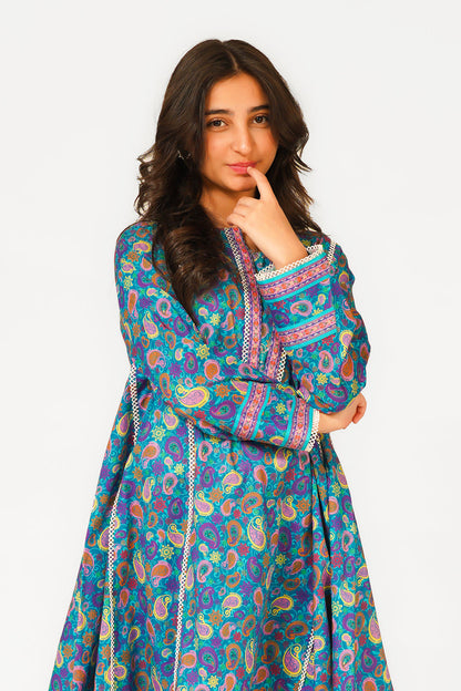 T-ALPRTW-035, ALL OVER  PRINTED Frock AND Trouser