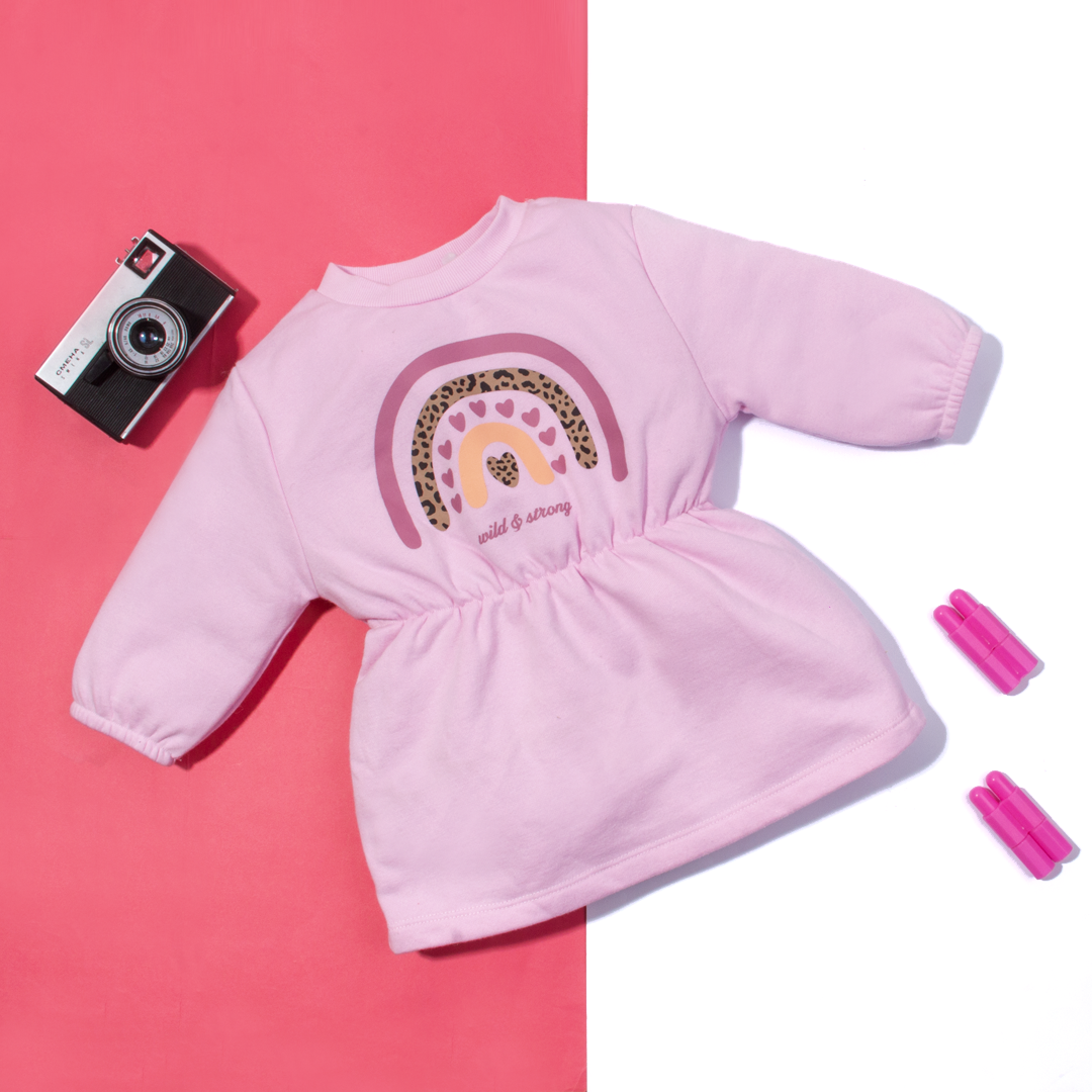 Girl Pink Full Sleeves Top Wild & Strong