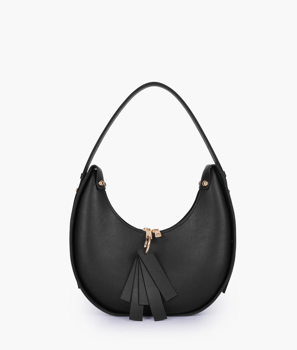 RTW Creation - Black crescent hobo bag