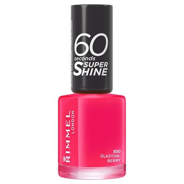 Rimmel 60 Seconds Super Shine Nail Polish Glastonberry A Bright Berry Shade