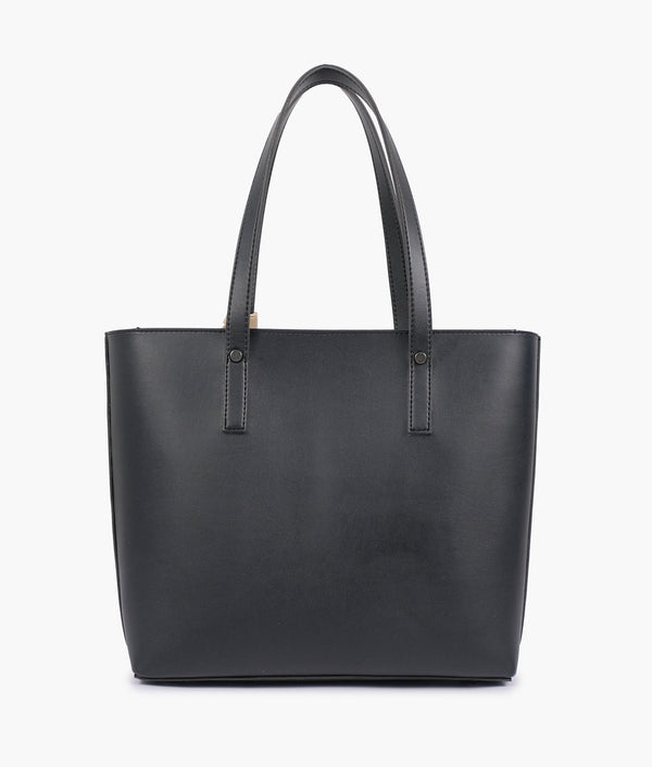 RTW Creation - Black tote bag with detachable pouch