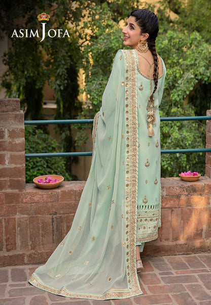 AJSW-11 EMBROIDERED LAWN SILK 3 PCS