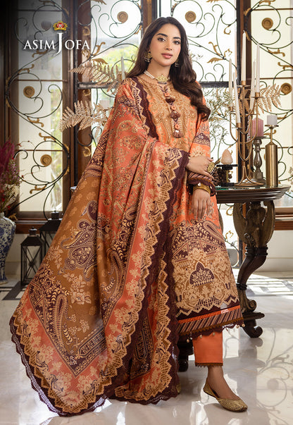 AJIWP-09 PRINTED KHADDAR STITCHED 3 PCS
