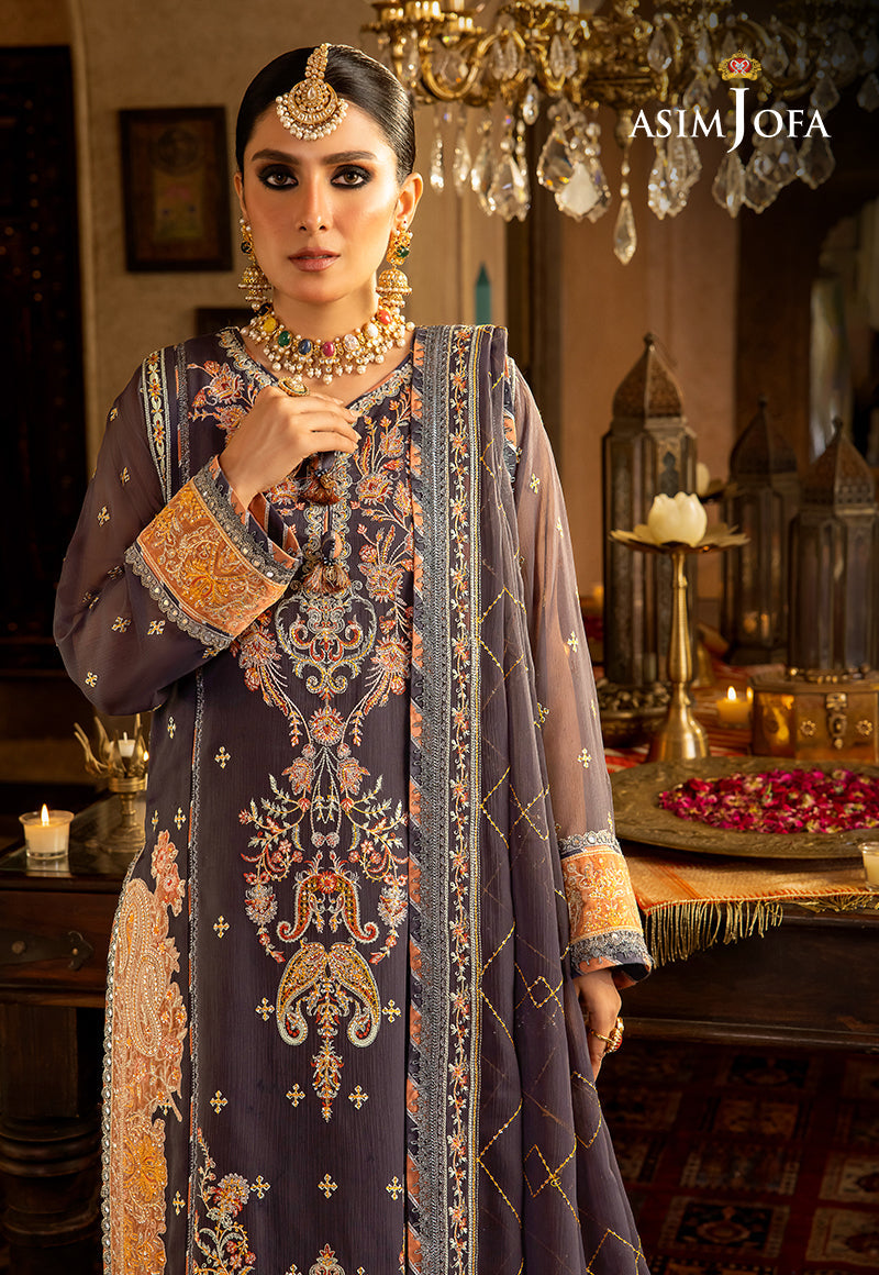 AJVF-04 EMBROIDERED CHIFFON 3 PCS