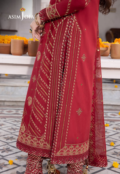 AJABP-24 EMBROIDERED LAWN SILK 3 PCS STITCHED