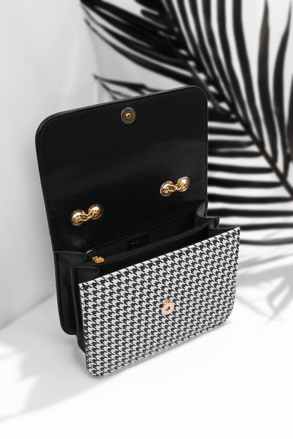 Shop Luxury ChevronFlap Handbag for Women in Pakistan - Black 