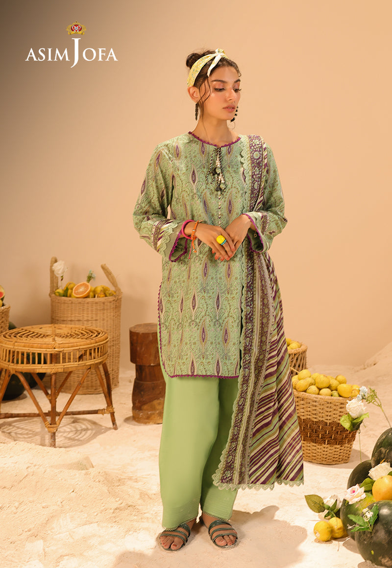 AJUBU-31 Printed Lawn 3 Pcs
