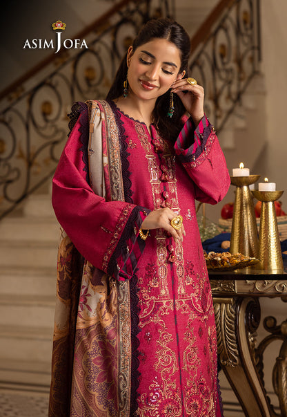 AJIWP-04 EMBROIDERED KARANDI STITCHED 3 PCS