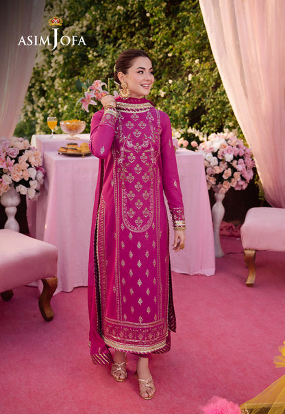 AJMJ-21 EMBROIDERED LAWN SILK  3 PCS
