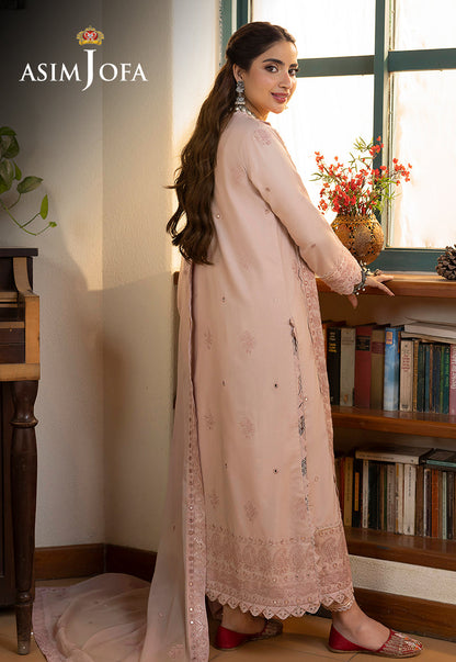 AJSW-07 EMBROIDERED LAWN SILK 3 PCS