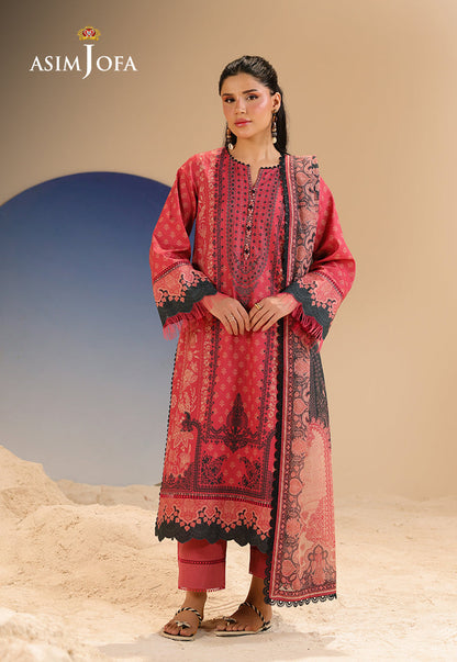AJUBU-34 Digital Printed Lawn 3 Pcs