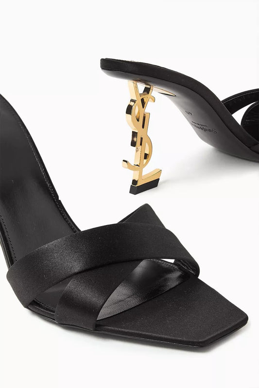 Satin crepe opyum mules