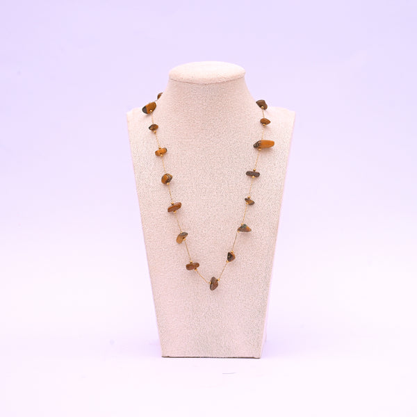 Uncut Beauty Necklace Tiger's Eye (Brown)