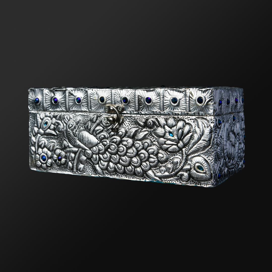TISSUE BOX SILVER