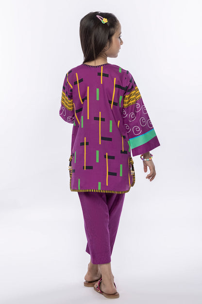 2Pcs Printed Lawn Suit Purple SKU: MAC-020