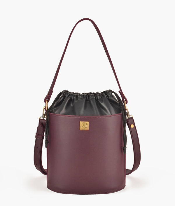 RTW Creation - Burgundy top-handle bucket bag